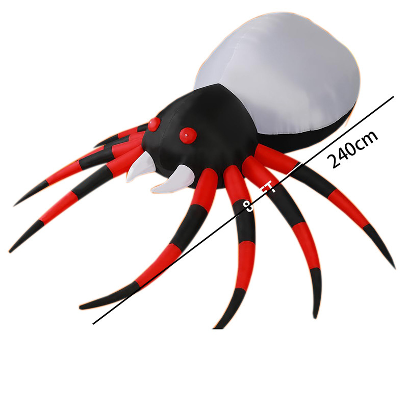 Final 3 Hours: 60% OFF for 8FT Halloween Inflatable Spider Outdoor Decoration with Red Lights