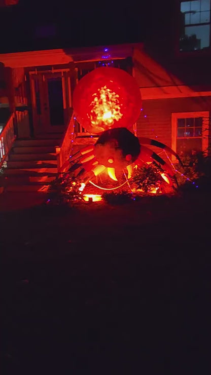 Final 3 Hours: 60% OFF for 8FT Halloween Inflatable Spider Outdoor Decoration with Red Lights